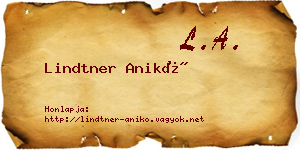 Lindtner Anikó névjegykártya